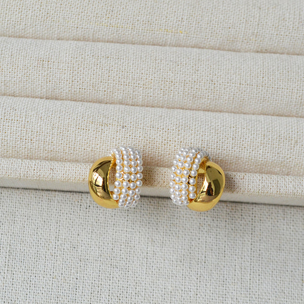 Lily of the Valley Flower Pearl Earrings (Copy) - Zafari Studio Jewelry
